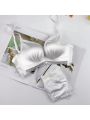 YUQI Front Closure Push Up Bra Set - Women's Small Bust Lace Underwire Lingerie | Pull Up Lift Thin Beauty Back Bralette.