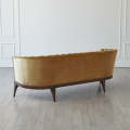 Silver Orchid Puffy Vertical Channel Tufted Velvet Loveseat. 