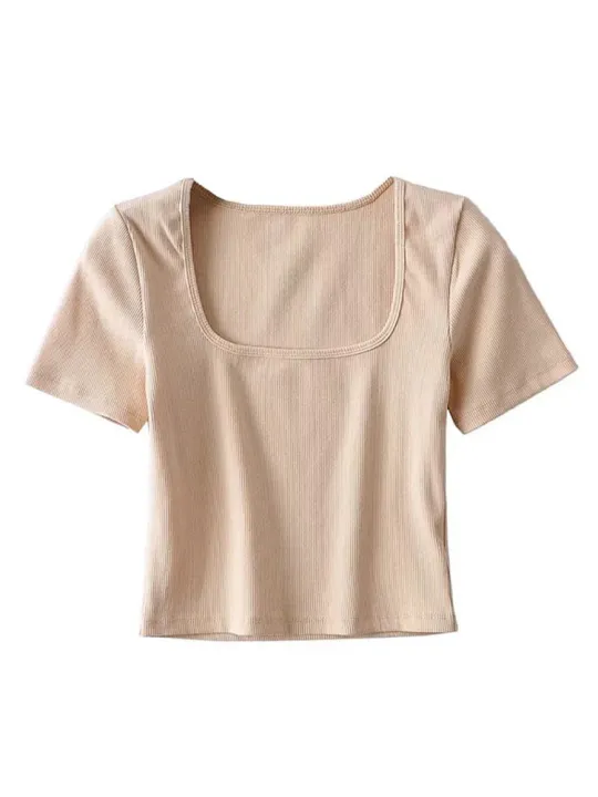 Women%20Square%20Neck%20Rib%20Crop%20T-shirt%20Short%20Sleeve%20Crop%20Top%20-%20Image%206