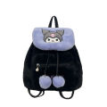 Kuromi Melody Cartoon Cute Puppy Plush Flip Backpack Women's Casual Large Capacity Cute kawaii Cartoon School Bag Mochila. 