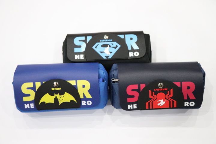 Classy Super Hero Pencil Pouch For School & College Boys In Imported Quality Material