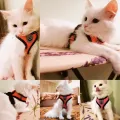 Cat Harness Vest Walking Lead Leash For Puppy Dogs Collar Polyester Adjustable Mesh Dog Harness For Small Medium Pet Accessories. 
