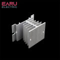 1 pcs New Aluminum Fins Single Phase Solid State Relay SSR 10A to 40A Aluminum Heat Sink Dissipation Radiator Newest  Rail Mount. 