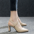 women fashion sweet light weight apricot high quality stiletto heel shoes lady classic beige comfort elegant footwear b418. 