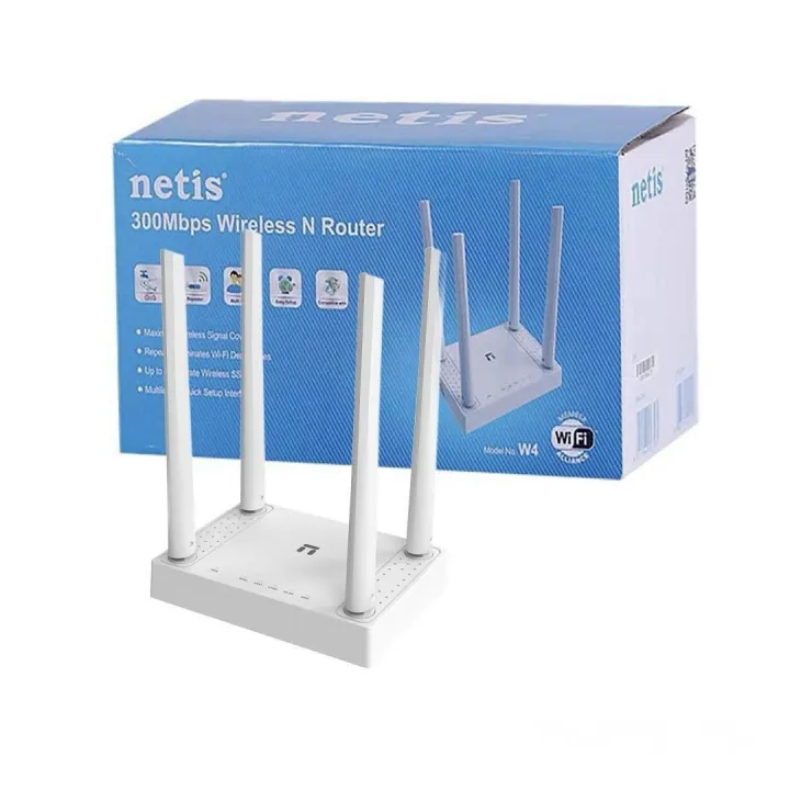 Nw4 Netis Router Netis W4 300Mbps Wireless N 4 Antenna Router | Daraz.com.np
