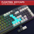 96 Keys Wireless Keyboard RGB Backlight Rechargeable 2.4G USB Gaming Keyboard for Windows PC Laptop Game. 