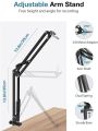 Microphone Boom Arm Stand Adjustable Heavy Duty Mic Stand for Broadcasting Studio Recording. 