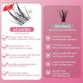 uCoolMe Lashes Aphrodite Invisible Band Individual Clusters Soft and Lightweight False Eyelashes Extension for Home Makeup Use. 
