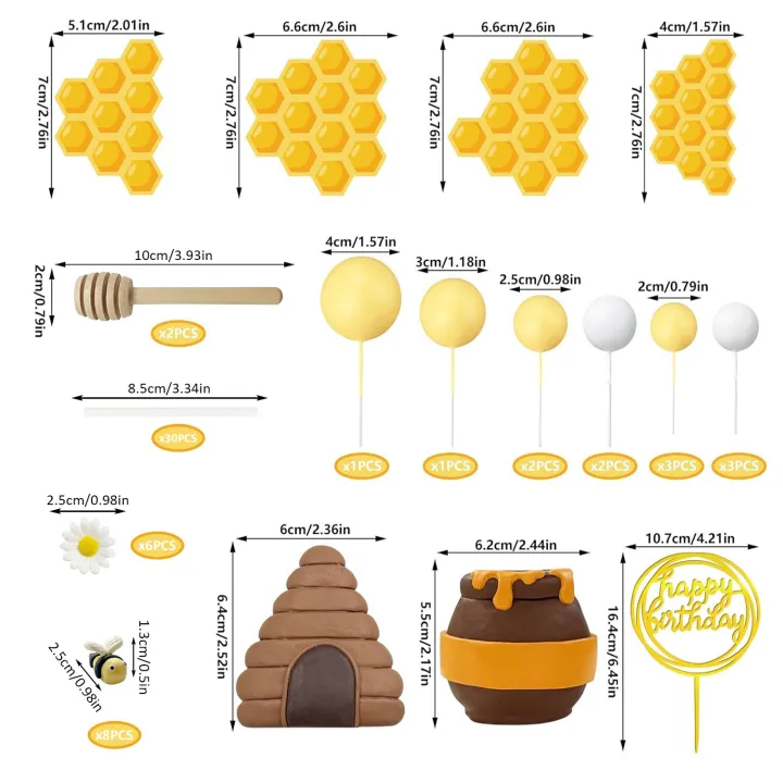 Bee%20Cake%20Toppers%20Honey%20Jar%20Cake%20Topper%20Honeycomb%20Cake%20Decorations%20for%20Baby%20Shower%20Bee%20Theme%20Birthday%20Party%20Decoration%20Supplies%20-%20Image%202