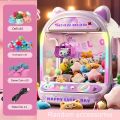 DIY Automatic Doll Machine Kids Coin Operated Play Game Mini Claw Catch Toys Crane Machines Music Doll for Christmas . 