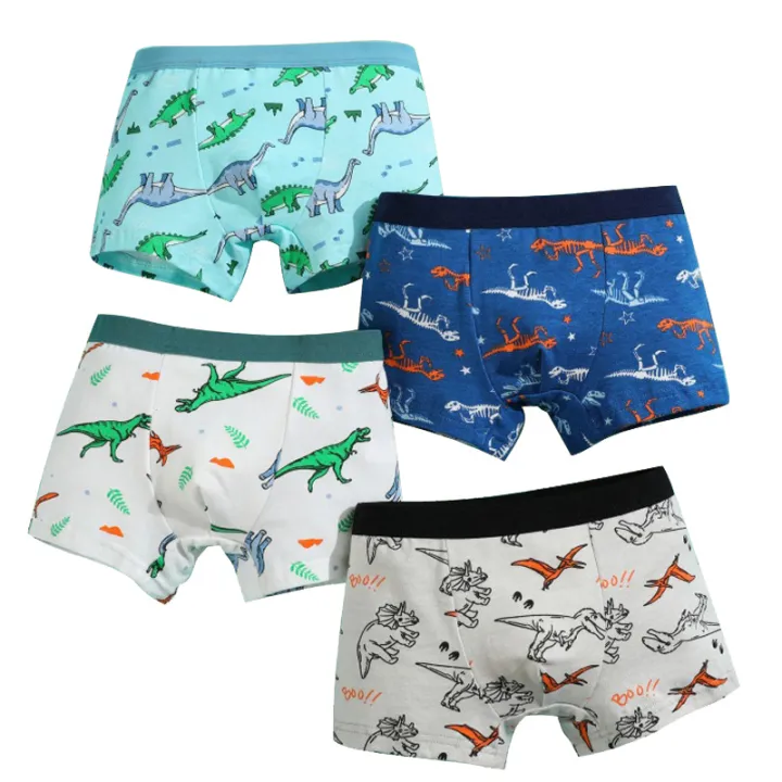 4/8/12%20Pcs%20Boys%20Boxer%20sets%20Briefs%20Kids%20Cotton%20Underwear%20Baby%20Underpants%20Teenager%20Cartoon%20Dinosaur%20Print%20Soft%20Children%20Panties%20-%20Image%202