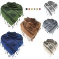 Tactical Hunting Scarf Shemagh Tactical Desert Keffiyeh Head Neck Scarf Arab Wrap with Tassel 43x43 inches.