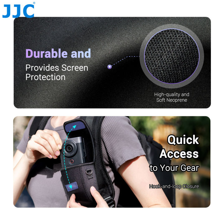JJC%20Carry%20Case%20for%20%20PowerShot%20V10%20%20Osmo%20360%20Camera%20Pouch%20Crossbody%20Bag%20W%20Strap%20Carabiner%20Shockproof%20Camera%20Travel%20Case%20-%20Image%204