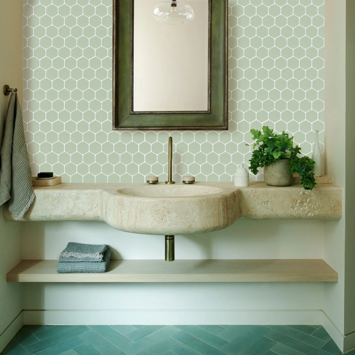 10%20sheets%20Hexagon%20Strong%20Adhesive%20Wall%20Tile%20Stickers%20Self-adhesive%20Waterproof%20Vinyl%20Wallpaper%20For%20Kitchen%20Bathroom%20Backsplash%20-%20Image%203