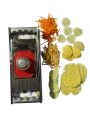 Original Vip International Vegetable Salad Cutter & HandSefty - 1 Pieces 2 ni 1 Blade Potato Chips Banana,Apple wafer, vegetable Cutter ,Garnishing n Chopping - 100% Non Magnetic Japani SS Steel.