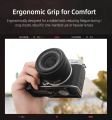 Flymile Camera Grip/L-Bracket For FUJIFILM X-M5 Camera Aluminum Alloy+Wooden Grip,Support Arca-Swiss System Extensible Adapter. 