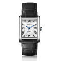 Retro-Style Simple Small Square Watch with Roman Numerals, Trendy and Artistic Quartz Movement Wristwatch.