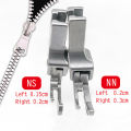 Computerized Flatbed Sewing Machine 0.1 Zipper Foot Narrow High-Low Pressure Foot for Zipper And Pocket Stitching.