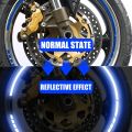 Motorcycle Reflective Strips 18pcs Wheel Rims Colorful Hub Stickers Bike Scooter Styling Reflector Decals Reflective Rim Tape. 