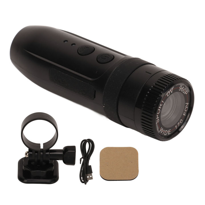 Banapoy Action Camera Per Casco – HD 960P, 170° Grandangolare, IPX4, Batteria 450mAh, 5 Ore Di Registrazione