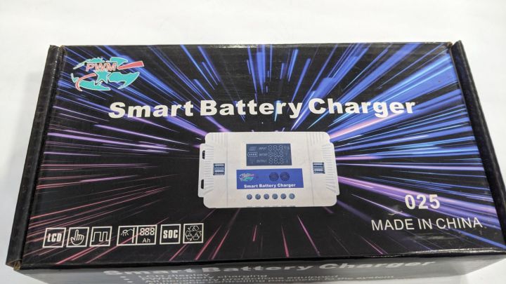 smart battery charge controller digital meter 12v 30amp