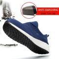 Summer Breathable Work Safety Shoes Men Women Work Sneakers Light Steel Toe Indestructible Shoes Anti-Smashing Safety Work Boots.