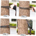 2Pcs High Bearing Capacity Hammock Straps 600lbs Breaking Strength Polyester Hammock Belt Rope 5 Ring Correias De Poliéster. 