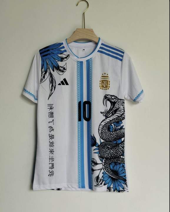 New Premium Quality Custom Argentina Jersey With Messsi 10 Name Number