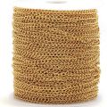 5yard stainless steel extension chain 2mm gold necklace chain for bracelets diy chain accessories jewellery making crafts. 