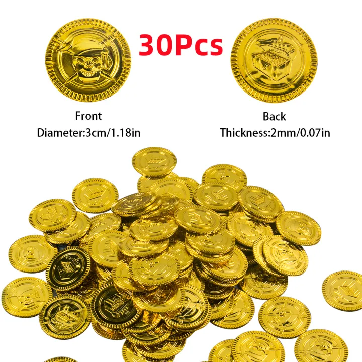 30pcs%20Pirate%20Gold%20Coins,%20Silver%20Coins%20Copper%20Coins%20Gemstones%20Children's%20%20Halloween%20Props%20Plastic%20Fake%20Gold%20Acrylic%20Toys%20-%20Image%207