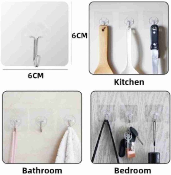 10pc%20Self%20Adhesive%20Wall%20Hooks%20Sticker%20For%20Hanging%20Seamless%20Transparent%20Wall%20Hook%20-%20Image%205