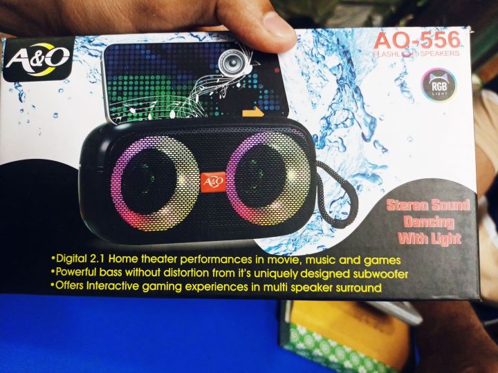 AQ-556%20RGB%20Flashlight%20Wireless%20Bluetooth%20Speaker%20%7C%20FM%20Radio%20%7C%20Stable%20Performance%20%7C%20Bluetooth%205.0%20Portable%20Speaker%20-%20Image%202