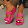 Women Wedges Sandals 2026 New Summer Women Slip on High-heeled Fashion Woman Shoes Comfortable Flower Outdoor Platform Sandals. 