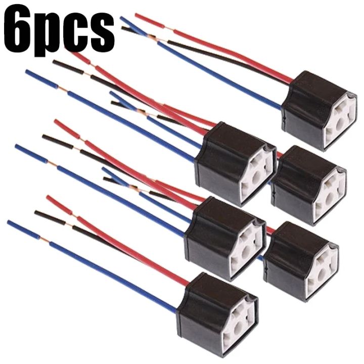 10/6/4/2pcs%20Car%20Bulb%20Lampholder%203-hole%20Ceramic%20H4%20Wire%20Wiring%20Car%20Headlight%20Bulb%20Light%20Beam%20Socket%20Plug%20Auto%20Light%20Accessories%20-%20Image%207