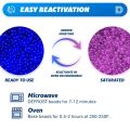 Rechargeable Blue Silica Gel Beads 3-5mm Desiccant Indicating Moisture Absorber Dehumidifier Blue to Pink Color Change Dry Packs. 