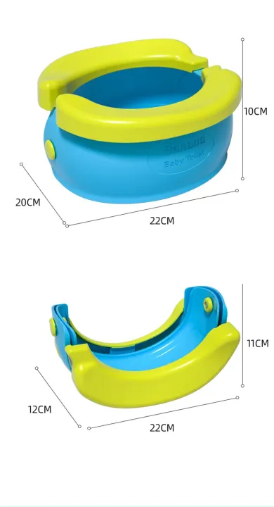 Portable Potty for Kids Travel Foldable Baby Potty Training Seat Outdoor and Indoor Easy to Clean Includes 10 Waste Bags