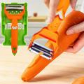 Cocororo Peeler Fruit And Vegetable Peeler Multifuncional Doble Strips For Potato Orange With Juicer And Potato Zest Peeler. 