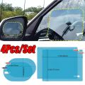 4Pcs/Set Car Rearview Mirror RainProof Film Sticker Window Rain Proof Clear Protective Film Waterproof Rainproof Car Stickers.