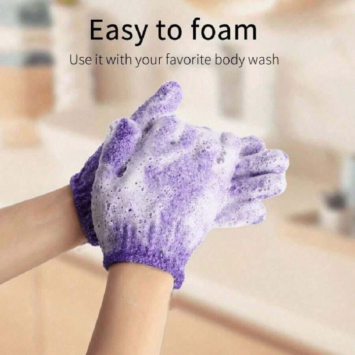 2pcs/6pcs/12pcs%20Reversible%20Exfoliating%20Shower%20Gloves,%20Body%20Scrub%20Gloves,%20,Cleansing%20Tools%20Bath%20Towel%20Bath%20Products%20Back%20Scrub%20-%20Image%204