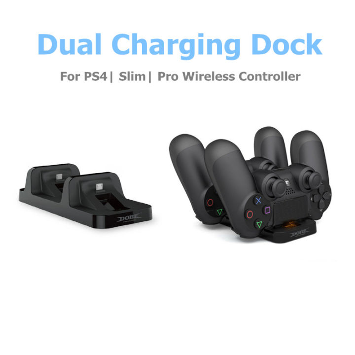 Dual Charging Dock For PS4 Wireless Controller Charging Station For PS4 ...