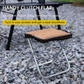 Outdoor Lightweight Camping Stool Folding Fishing Chair with Carry Bag Aluminum Alloy Picnic BBQ Mini Portable Seat Beach Chairs. 
