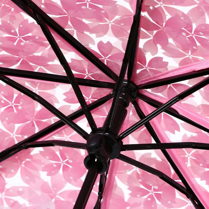 1PCS%20Portable%20cute%20flower%20household%20rain%20gear%20cherry%20blossom%20transparent%20umbrella%20wind%20and%20rain%20protection%203%20fold%20PVC%20umbrella%20-%20Image%204