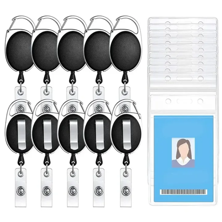 1PCS%20Key%20Chain%20Black%20Retractable%20ID%20Credit%20Card%20Holder%20Clip%20Bag%20Student%20Retractable%20Badge%20Reel%20with%20Card%20Holder%20Case%20Cover%20-%20Image%202