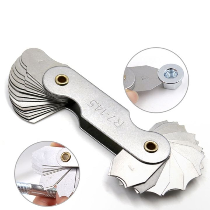 Stainless Steel Radius Gauge Set - Fillet Gauge Tool for Measuring Radius