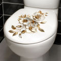 Beautiful Lotus Toilet Sticker Bathroom Toilet Cover Decorative Sticker Waterproof Self Adhesive. 