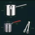 304 Stainless Steel Deep Fryer with Frying Basket Multifunction Small Pot Kitchen Specific Frying Chicken and Other Cooking Tool. 