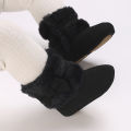 Baby Girls Snow Boots 0-18 Months Winter Warm Plush Soft Sole Non Slip Cute Bow Comfortable Toddler Shoes. 