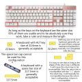 104pcs ABS Universal Mechanical Keyboard Keycaps Ergonomic Blank Keycaps For Cherry MX Keyboard Replacement OEM Backlit Key Cap.