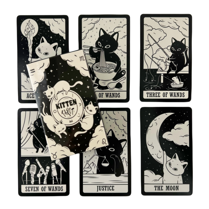 Cats Kitten Tarot Deck Cards Game Divination Deck English Versions ...