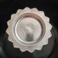 20cm Tika Thali Silver Coated Aluminum Tray. 